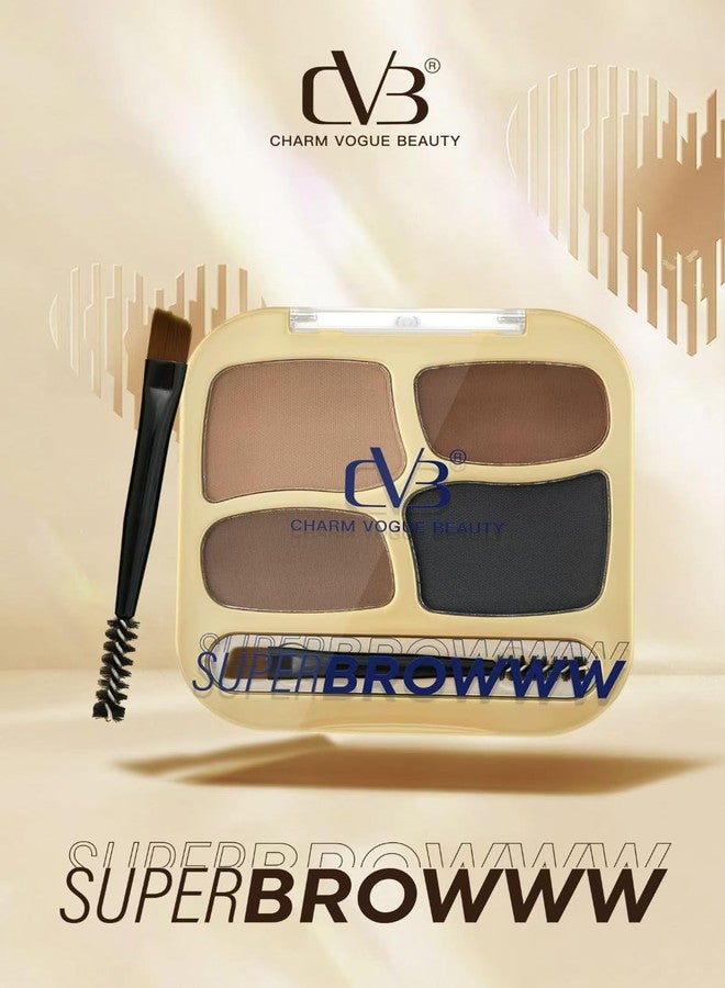 CVB Super Broww the ultimate brow palette Cream & Powder Eyebrow palette 4 Colors C217 - Image 4