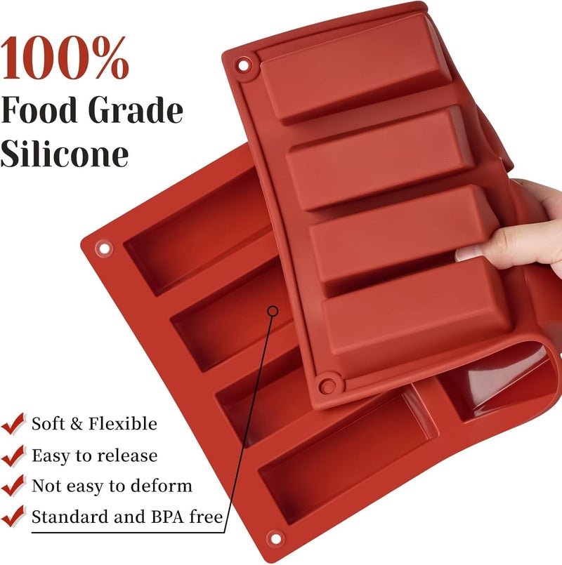 Moldberry Silicone Protein Bar Mold – 12 Cavity Medium Narrow Rectangle Energy Bar Maker for Caramel, Muffins, Brownies, Cornbread, Cheesecake, Soap, Butter – Non-Stick Bakeware Mould (1 Pack) - Image 5
