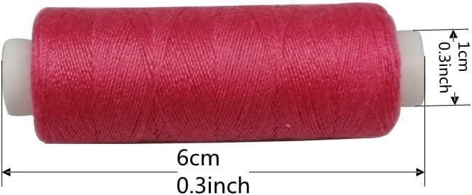طقم خيوط الخياطة شوكونغ 100 لون 40S/2 40WT بوليستر للآلات، التطريز، اللحف، السيرجر، الأوفرلوك (100 لون مع حقيبة) - Image 5