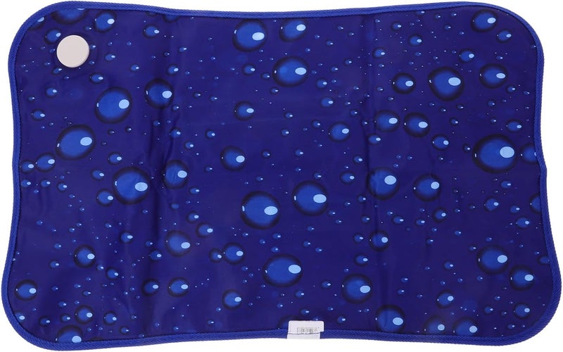 BESTonZON Inflatable Cooling Camping Pillow 55x35cm Dark Blue Water Pattern Waterproof Dual-use Sleep Pillow for Summer Outdoor Travel - Image 1