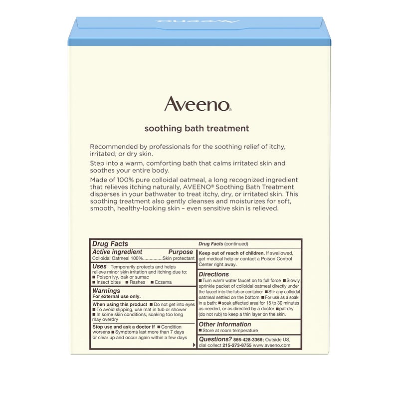 Aveeno Soothing Oatmeal Bath Treatment 8 ct, 3pk - Image 2