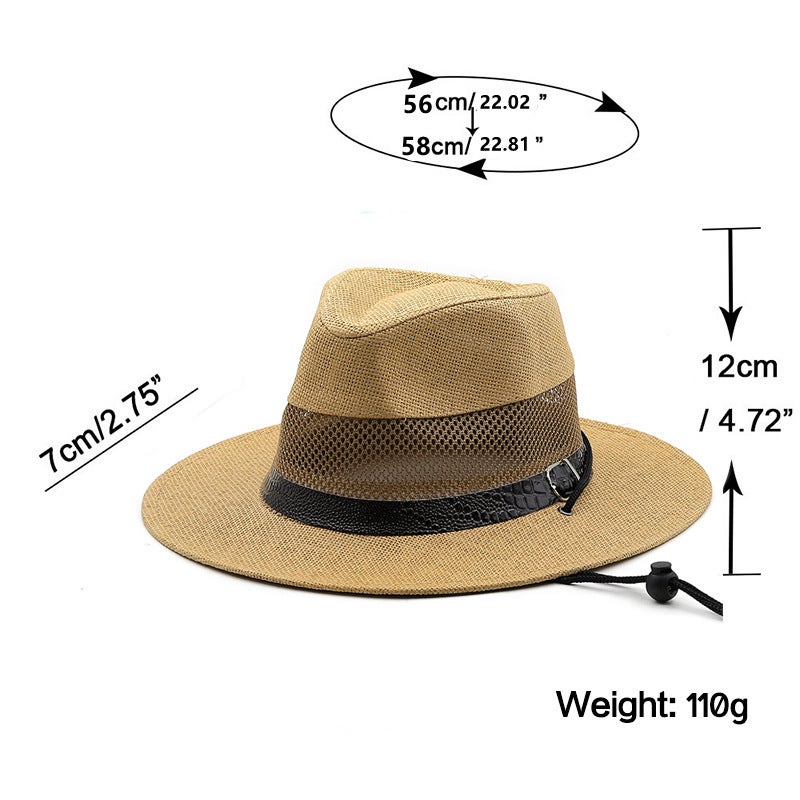 Fedora New Spring Summer Western Unisex Painted Cowboy Straw Outdoor Beach Sun Protection Tibetan Hat - Image 2