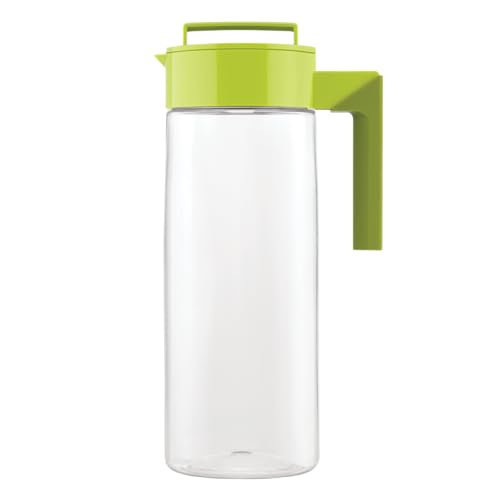 Takeya Airtight Pitcher - Everyday-Use Airtight Pitcher for Iced Tea & More - Clear Pitcher with Lid - Lightweight Kitchen Essential - Spill-Proof & Durable Kitchenware - 2 Quart, Avocado - Image 2