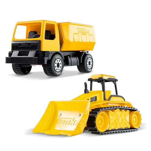 Tonka Steel Classics Giga Series Dump Truck Bulldozer 2Pack - Image 1