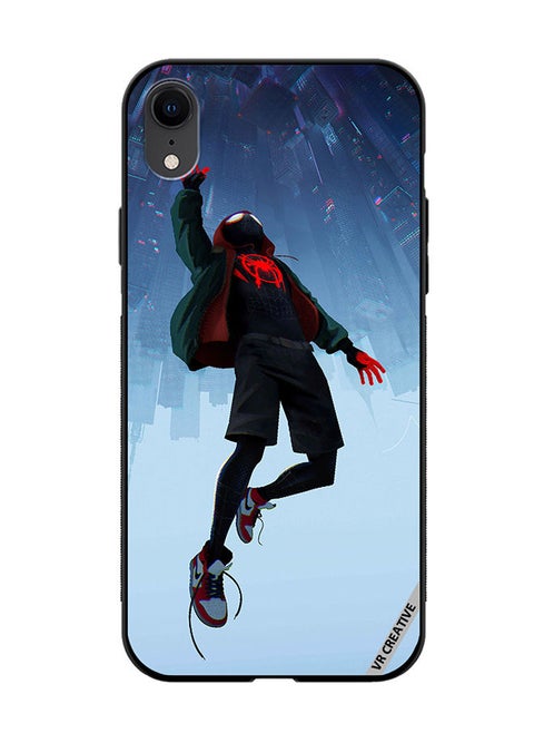 Protective Case Cover For Apple iPhone XR Spiderman Design Multicolour