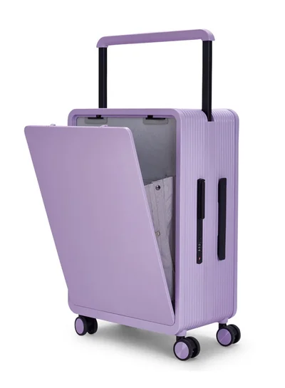 LIMRA Travel Bag It contains two compartments From Limra Made Of PC Cabin Carry Check-In Luggage Trolley Size 20 inch Color Purple