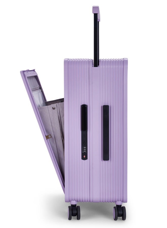 LIMRA Travel Bag It contains two compartments From Limra Made Of PC Cabin Carry Check-In Luggage Trolley Size 20 inch Color Purple - Image 4