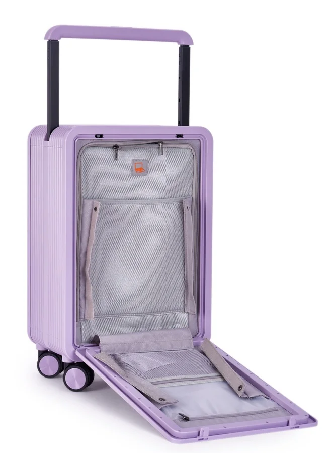 LIMRA Travel Bag It contains two compartments From Limra Made Of PC Cabin Carry Check-In Luggage Trolley Size 20 inch Color Purple