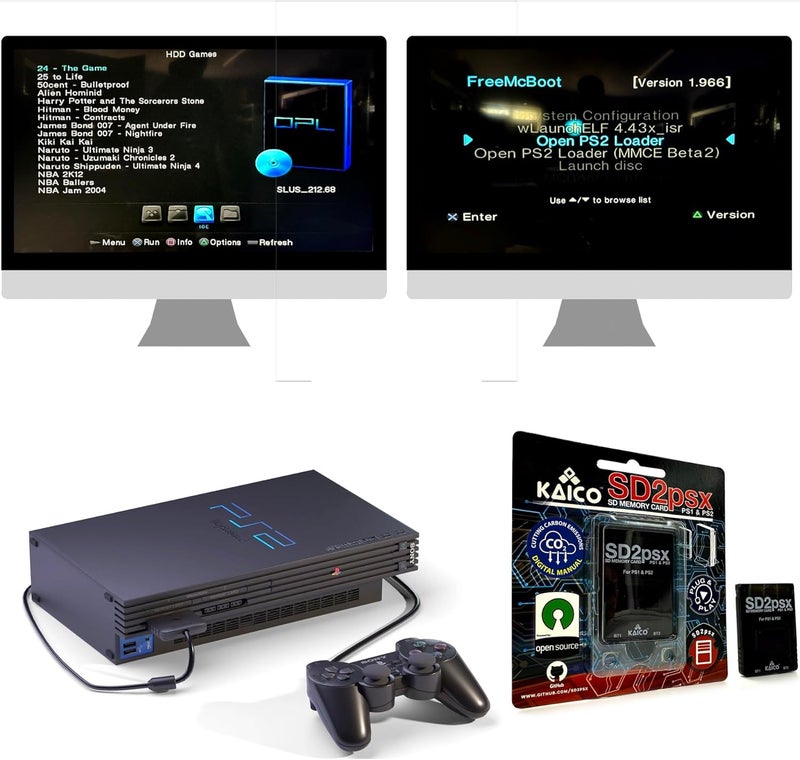 KAICO بطاقة ذاكرة PSX Mem Card Gen 2 متوافقة مع PlayStation 1 و 2 - قابلة لترقية البرنامج الثابت - سعة تخزين غير محدودة - تتضمن بطاقة MicroSD بسعة 8 جيجابايت - بطاقة ذاكرة ألعاب عالية السرعة لأجهزة PS2/PS1/PS One. - Image 3