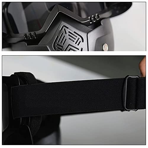 Ramanta Goggle Face Mask Anti Scratch UV Protective Face & Eyewear Mask Storm Trooper Detachable Goggles Face Mask Windproof Dirt Shield with Soft Foam Padded for Cycling, Bikes, Off Road (Rainbow) - Image 4