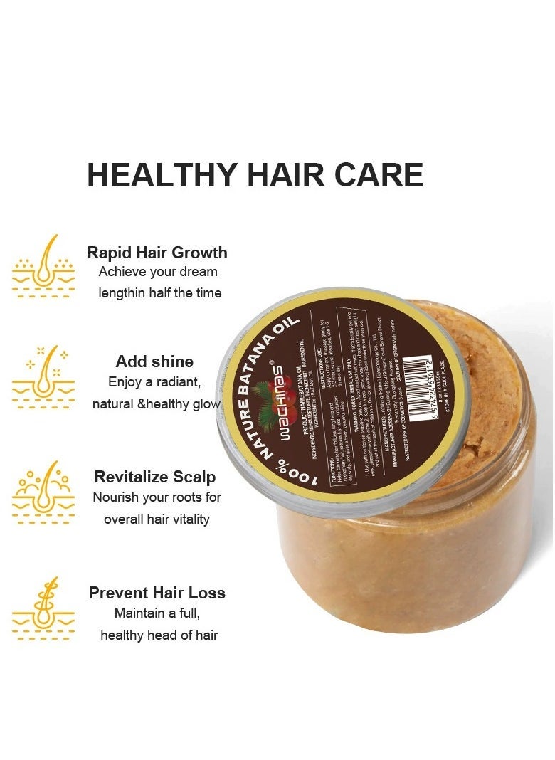 wachinas Raw Batana Oil 100% Natural Unrefined Batana Hair Oil for Growth, Repair & Strength | Nourishing Moisturizer for Damaged Hair from Honduras,8 oz - Image 2