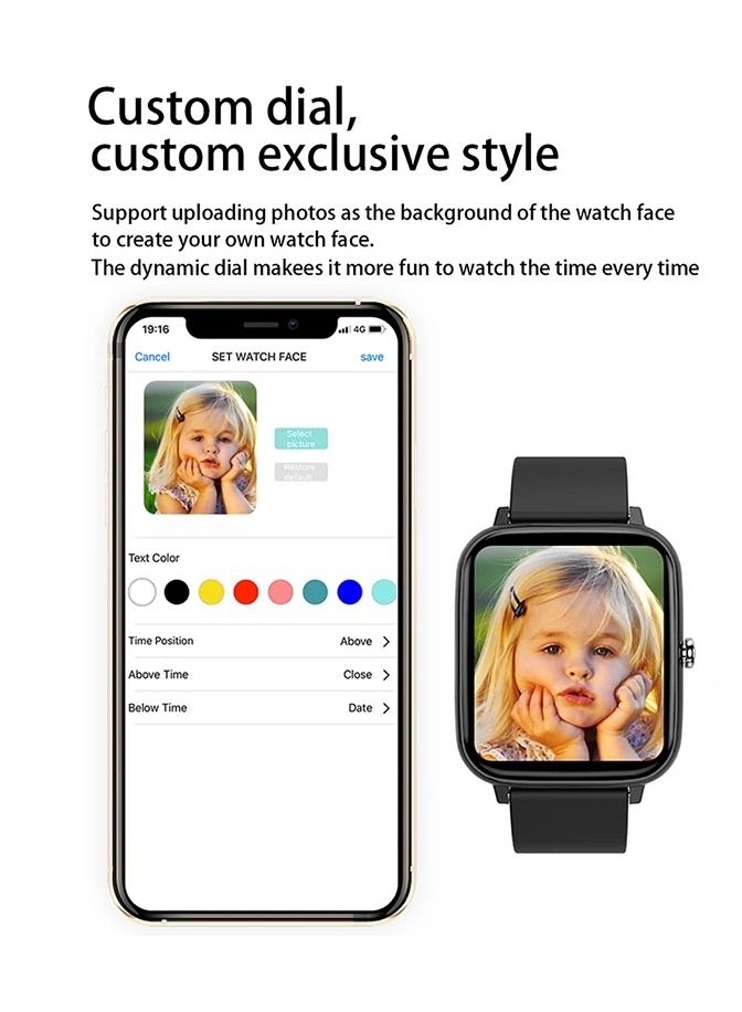 ارواق P6 ساعة ذكية النساء الرجال جهاز تعقب للياقة البدنية معدل ضربات القلب بلوتوث دعوة سوار مقاوم للماء معصمه لالروبوت IOS - Image 3