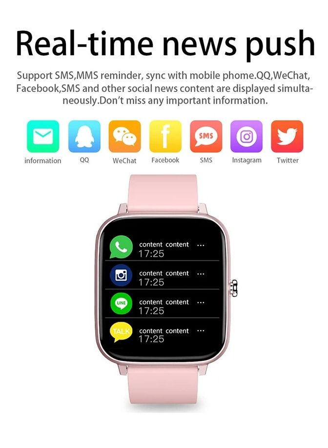 ارواق P6 ساعة ذكية النساء الرجال جهاز تعقب للياقة البدنية معدل ضربات القلب بلوتوث دعوة سوار مقاوم للماء معصمه لالروبوت IOS - Image 5