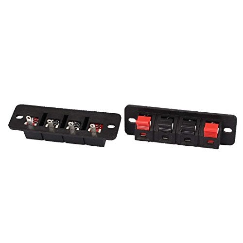 Xiaoyztan 10 Pcs 4-Way Speaker Spring Clip Audio Terminals Red Black Push Release Connector - Image 3