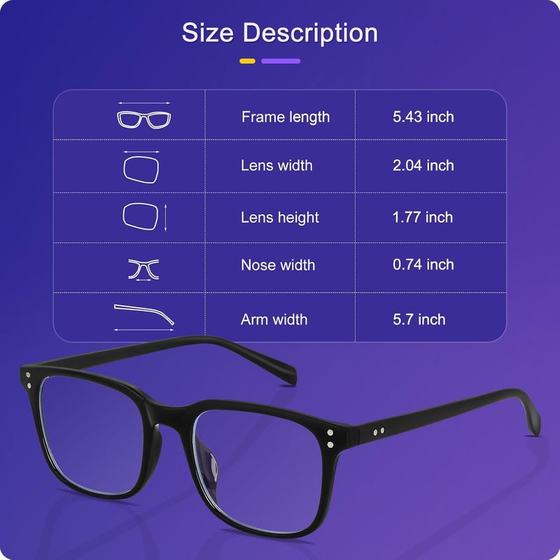 Blue Light Blocking Glasses Lightweight Computer Gaming Glasses with Blue Light Filter Eyewear for Women Men Anti TV Phone Glare Eyeglasses - Image 5