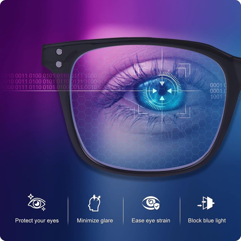 Blue Light Blocking Glasses Lightweight Computer Gaming Glasses with Blue Light Filter Eyewear for Women Men Anti TV Phone Glare Eyeglasses - Image 3