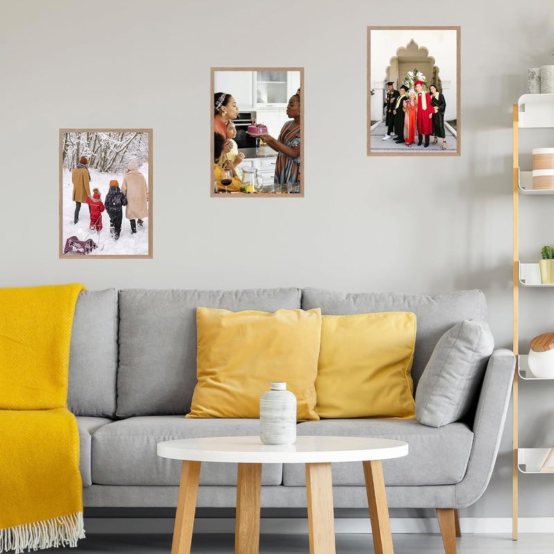 JCJMY 16x24 Picture Frame for Poster Photo Picture and 40x60 cm Canvas, Horizontal and Vertical Formats for Wall Hanging, 16 x 24 Wall Gallery Frame for 16 by 24 Photos Posters, Rustic Brown - Image 5