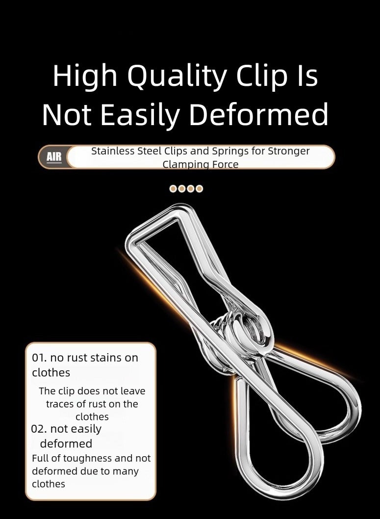 متعددة الوظائف الفولاذ المقاوم للصدأ جولة جورب كليب ، الملابس كليب ، الملابس تجفيف الرف.30 مقاطع حل تماما مشاكل تجفيف الملابس الخاصة بك ، بسهولة تجفيف جميع أنواع الملابس والجوارب ، دائم ، ومثالية لتجفيف عائلتك. - Image 3