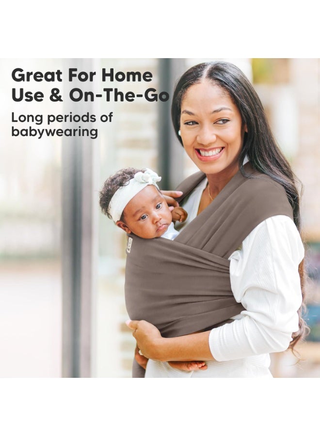 KeaBabies- Baby Wrap Carrier by - All-in-1 Stretchy Baby Wraps - 3 Colours - Baby Sling - Infant Carrier - Hands-Free Babies Carrier Wraps Great Baby Shower (Copper Grey) - Image 5