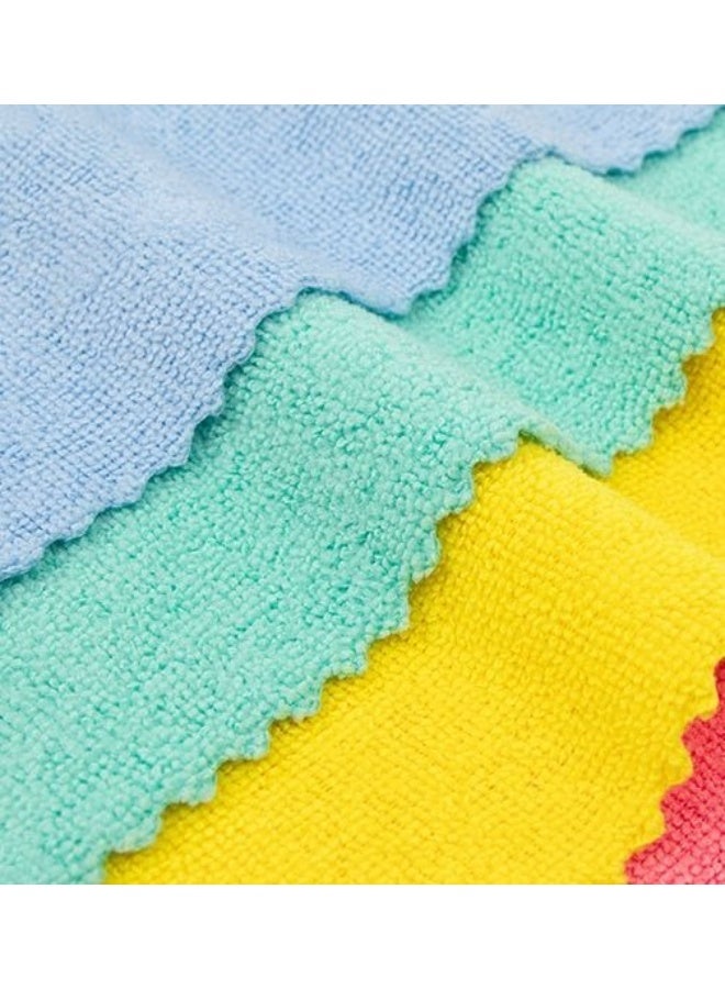 Universal Microfiber Cleaning Cloths Pack of 5 30 x 30 cm Reusable Lint Free Multi Surface Cleaning Wipes - Image 2