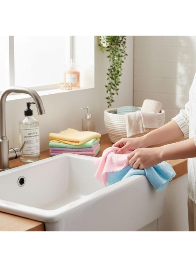 Universal Microfiber Cleaning Cloths Pack of 5 30 x 30 cm Reusable Lint Free Multi Surface Cleaning Wipes - Image 5