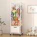 Bukfen Metal Stuffed Animal Storage Zoo Organizer Extra Large Plush Toy Holder with Adjustable Elastic Cords 4 Wheels Vertical SpaceSaving for Kids Nursery Playroom Bedroom White - Image 3