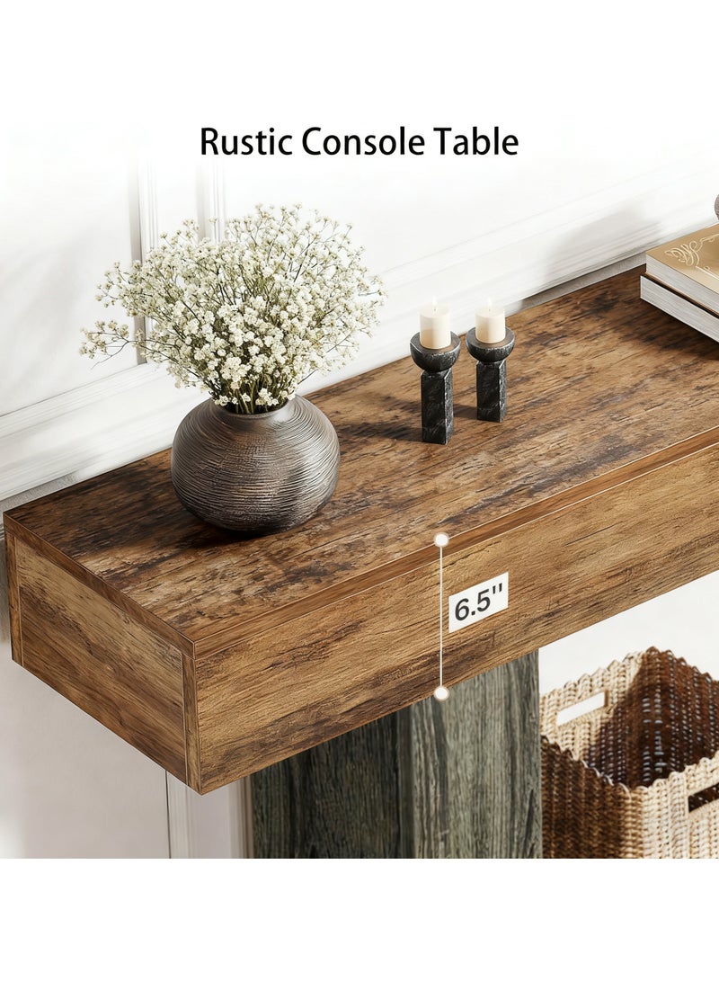 Chulovs 120cm Farmhouse  Console Table with U-Shaped Base – Slim Long Sofa Table for Behind Couch, Living Room, Hallway & Foyer - Image 4