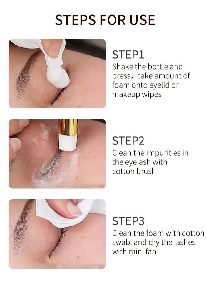 ICONSIGN - Iconsign New 2023 Cleaning Foam Kit with tools Eyelash and Eyebrow shampoo for Strong cleaning - Image 1
