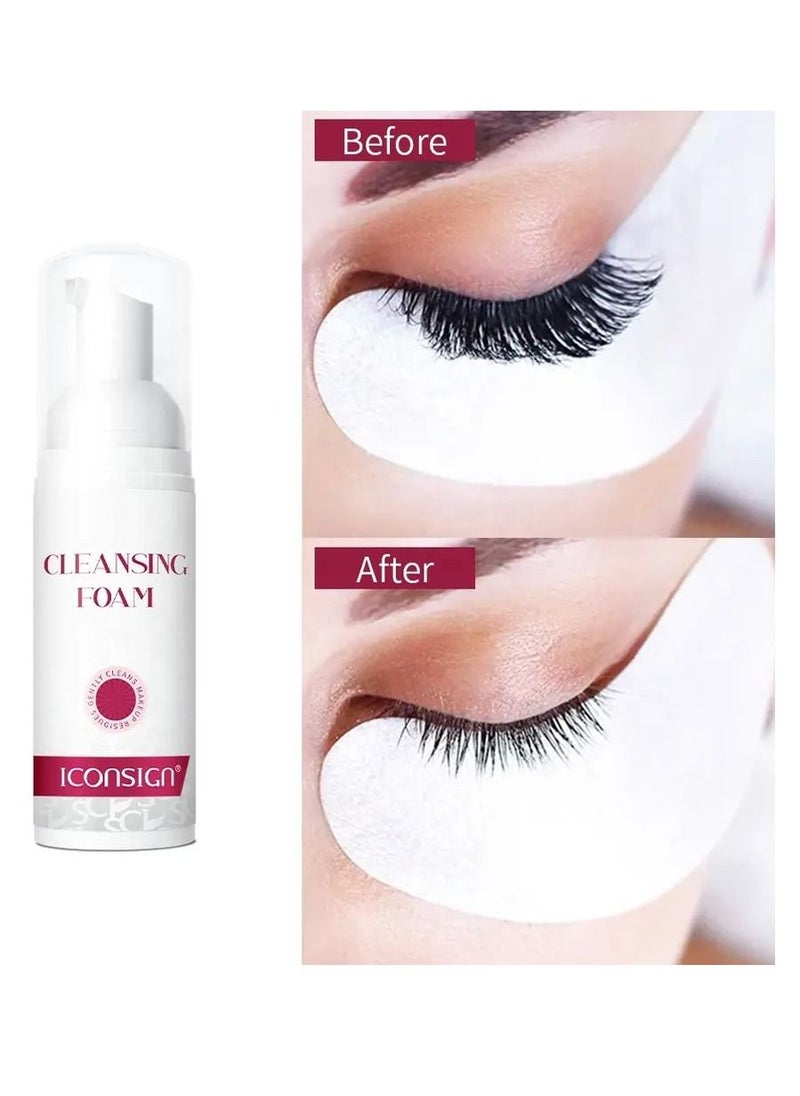 ICONSIGN - Iconsign New 2023 Cleaning Foam Kit with tools Eyelash and Eyebrow shampoo for Strong cleaning - Image 1