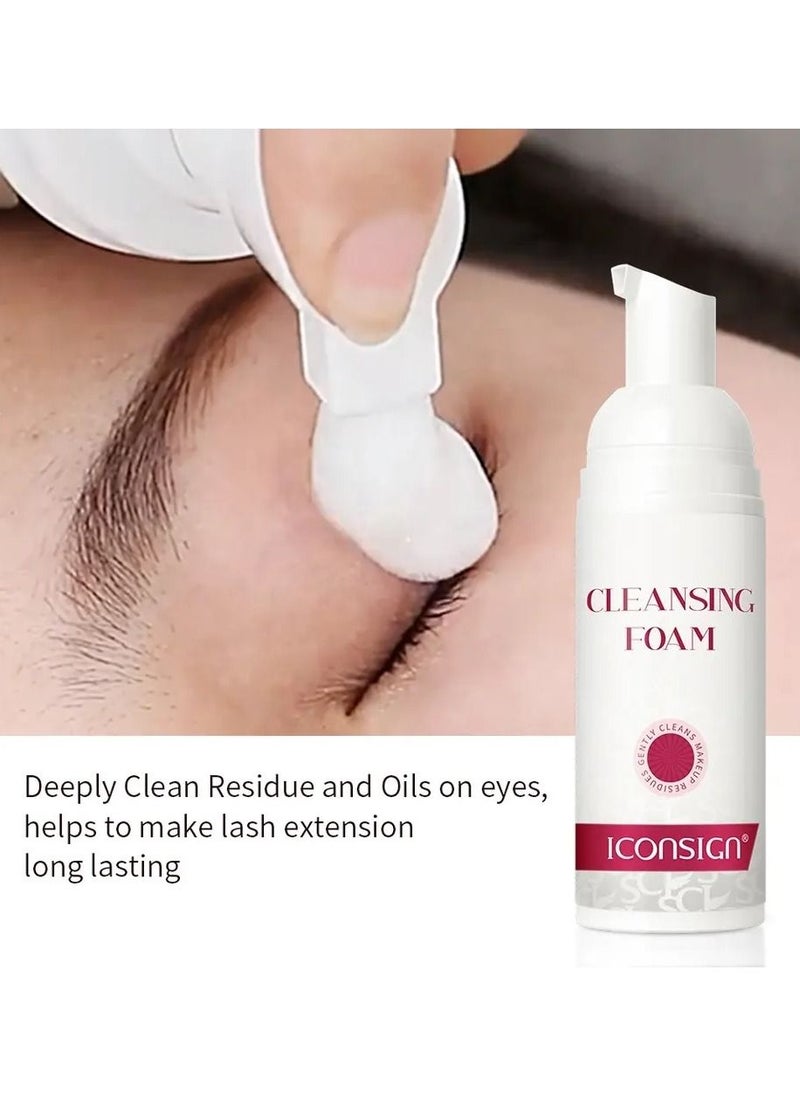 ICONSIGN - Iconsign New 2023 Cleaning Foam Kit with tools Eyelash and Eyebrow shampoo for Strong cleaning - Image 1