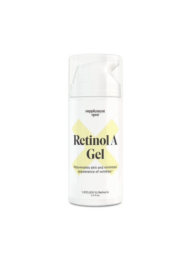 Supplement Spot Retinola Gel Antiaging Retinol Moisturizer Repairs Fine Lines & Wrinkles Daily Facial Retinol For Smoother Firmer & Younger Looking Skin (99.9% Water Based Gel W/Vitamin A) (3.4 Oz.) - Image 1