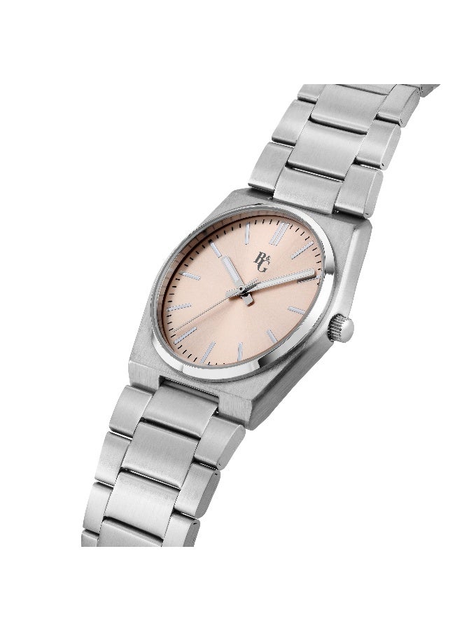 B&G Women's Gold Round Analog Dial with Silver Stainless Steel Band Watch - 35mm - R3853315503 - Image 2