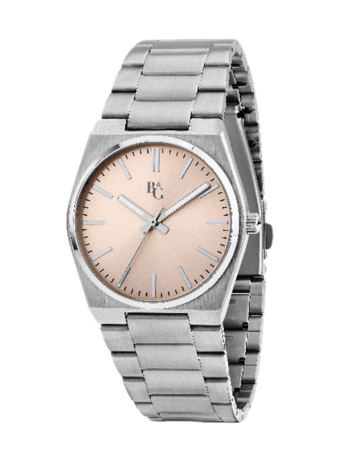 B&G Women's Gold Round Analog Dial with Silver Stainless Steel Band Watch - 35mm - R3853315503 - Image 1