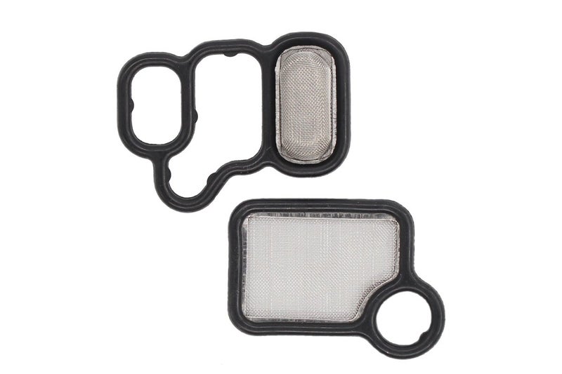 NewYall VTEC Variable Timing Solenoid Gasket/Spool Valve Filter VTC Screen 1 Valve to Head and 1 Front of Head for Acura RDX RSX TSX Honda Accord CR-V Fit Element - Image 1
