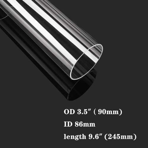 JoyTube PC Plastic Pipe Rigid Round Tube 3590mm OD x 3486mm 96245mm Length DIY Chemical Resistant High Impact Polycarbonate Tubing for Lighting Mechanical equipment containers 1 Pcs - Image 3
