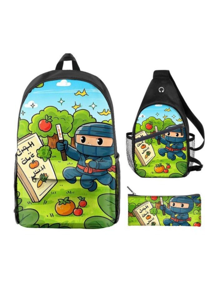 Universal cartoon new three-piece schoolbag - 641  - Image 1