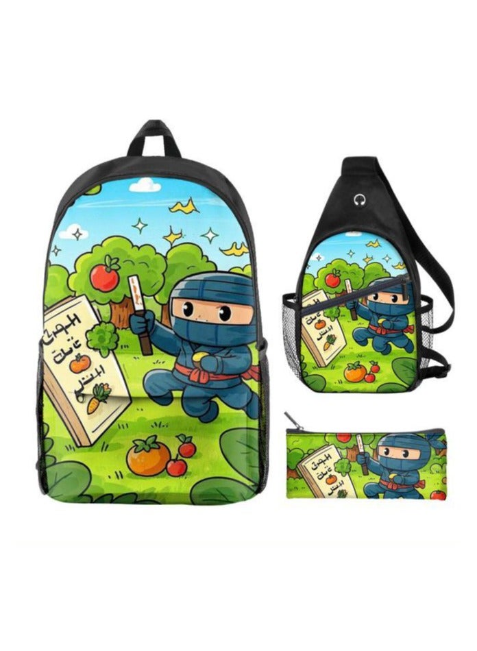 Universal cartoon new three-piece schoolbag - 641  - Image 2