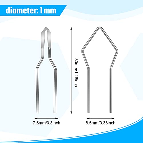 Outus 23 Pieces Wood Burning Tips Pyrography Tips Nibs Kit Wire Pen Nibs Replacement Tools for High Impedance Adjustable Pyrography Machine Accessory Tool Wood Leather Making - Image 3