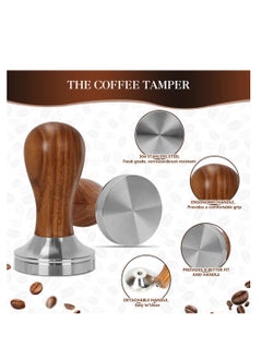 XiuWoo 23 PCS Coffee Tamper Set, Espresso Accessories Kit Barista Kit, with Espresso Tamper 51mm, Coffee Stirrer, Frothing Pitcher, Tamper Mat, Latte Art Pen, Sandalwood Tamper for Espresso Machine  - Image 3