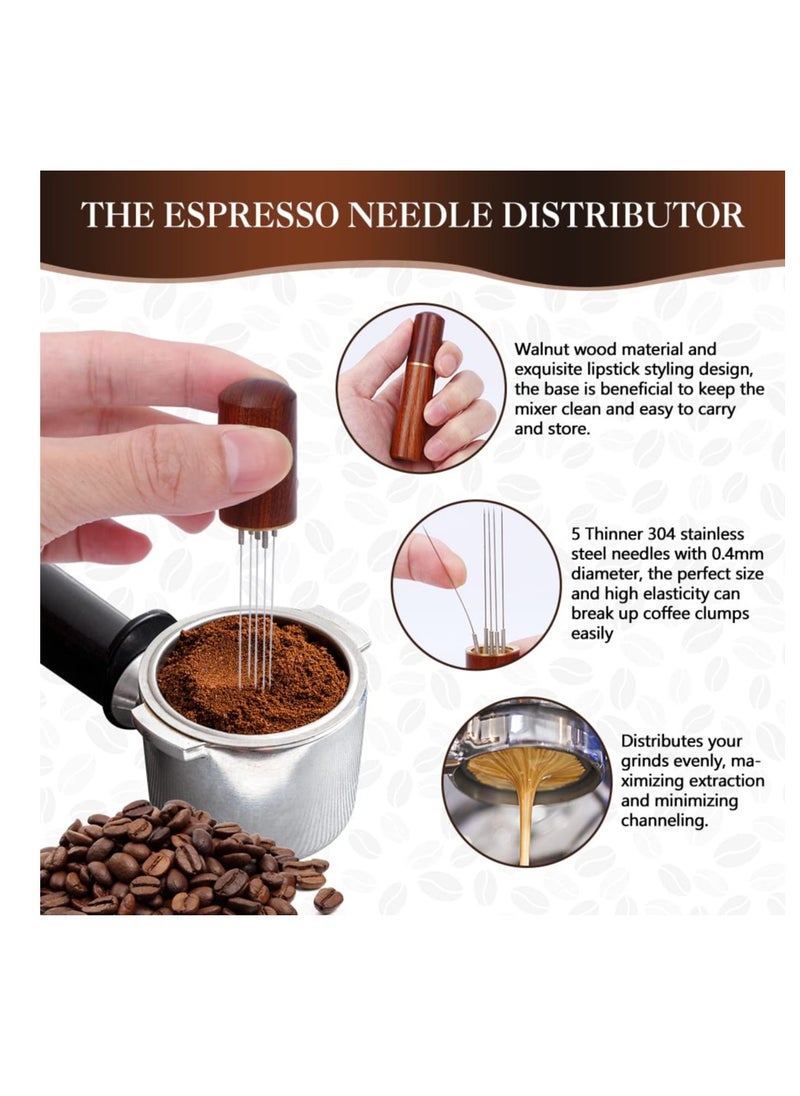 23 PCS Coffee Tamper Set, Espresso Accessories Kit Barista Kit, with Espresso Tamper 51mm, Coffee Stirrer, Frothing Pitcher, Tamper Mat, Latte Art Pen, Sandalwood Tamper for Espresso Machine