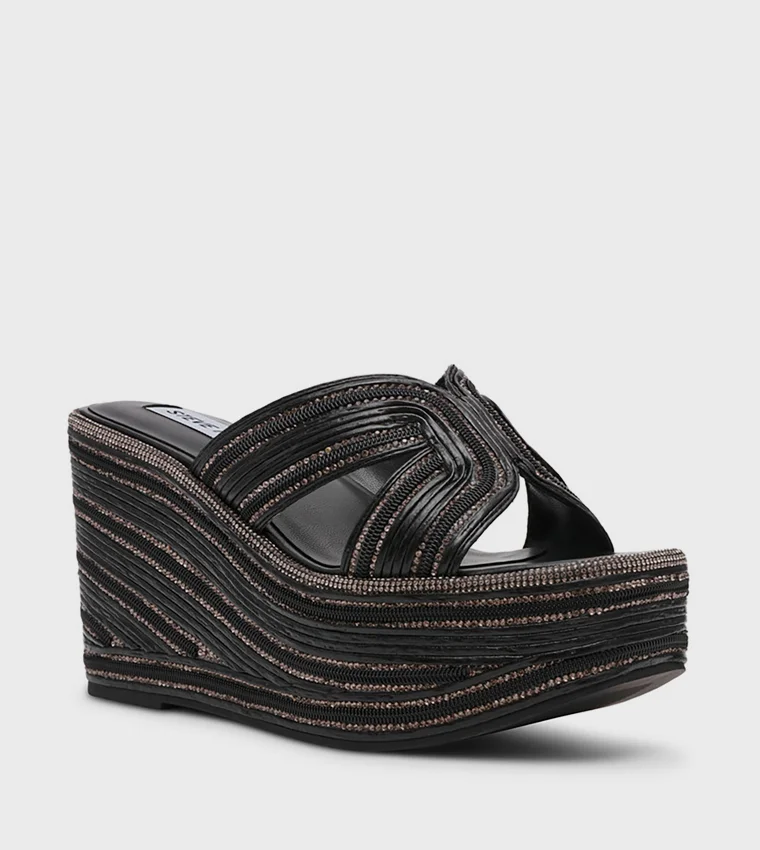 ستيف مادن Justice Open Toe Wedge Sandals