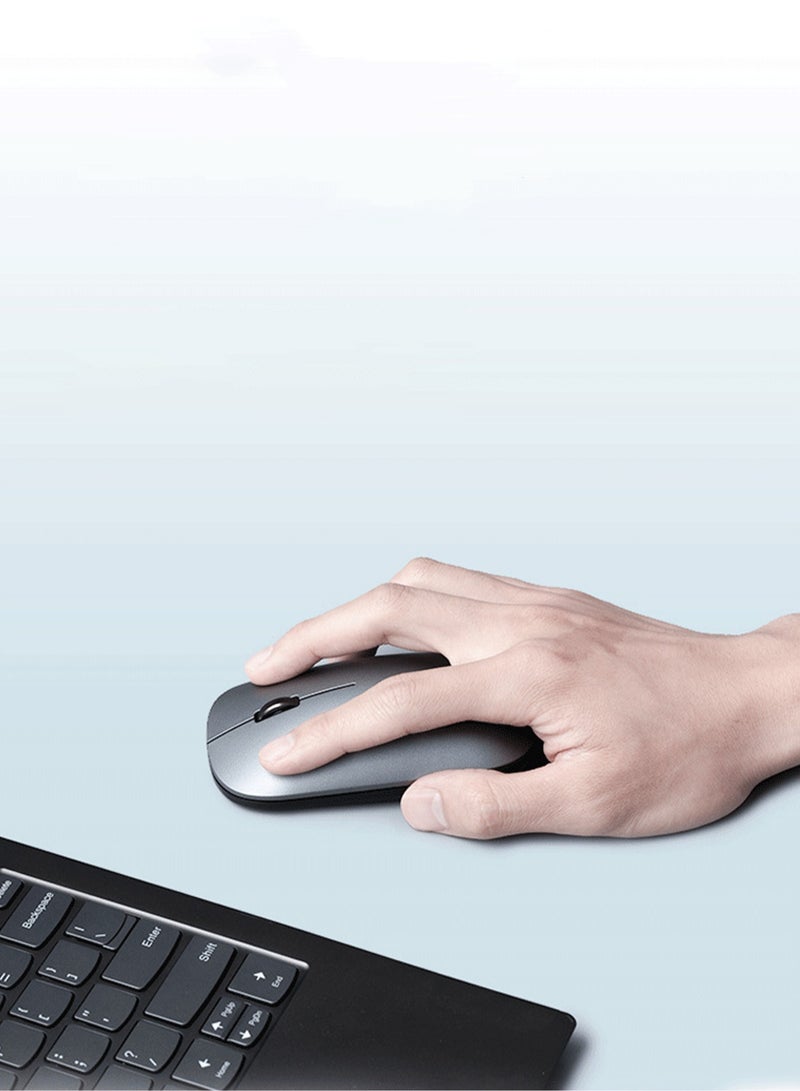 Bluetooth Wireless Mouse Portable Desktop Computer Notebook Universal Suitable For Office Travel（Grey） - Image 5