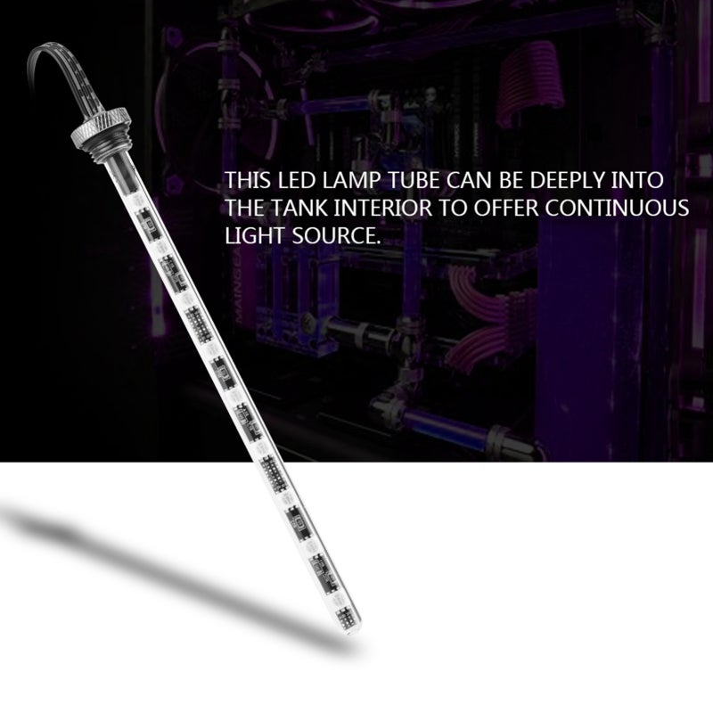 Virus Reservoir Light 17cm RGB LED Water Cooling Tank Light - Changeable Red Blue Green Lighting Tube for Computer Cylindrical Water Tank - Image 5