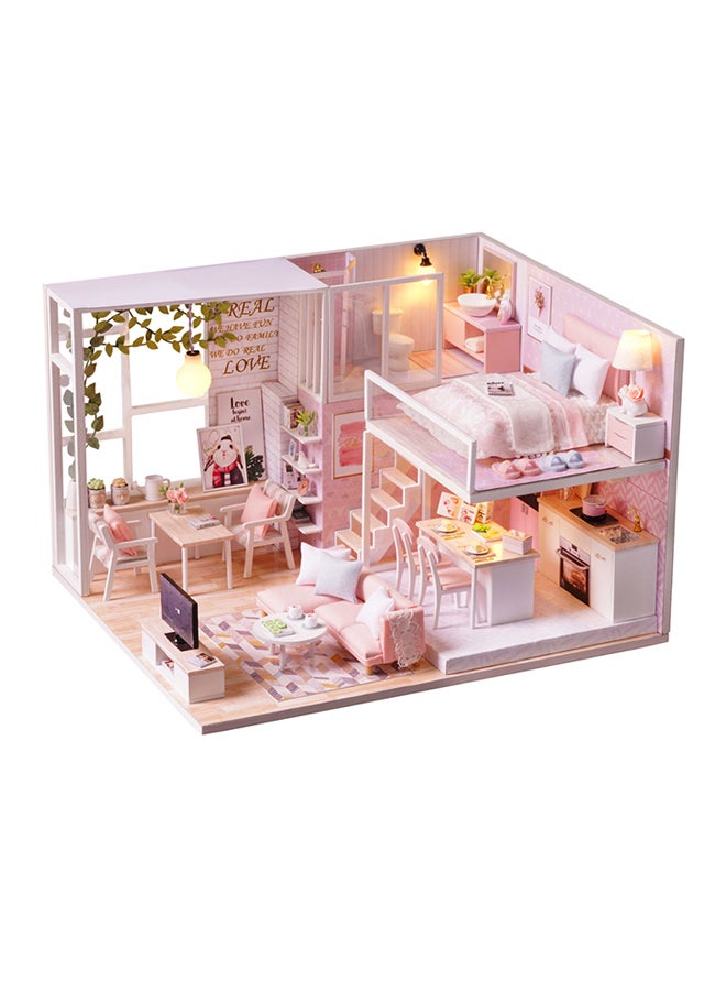 Realistic Mini 3D Diy Craft Miniature Dollhouse With Furniture Wooden House Room Toy Kit For Kids  - Image 1