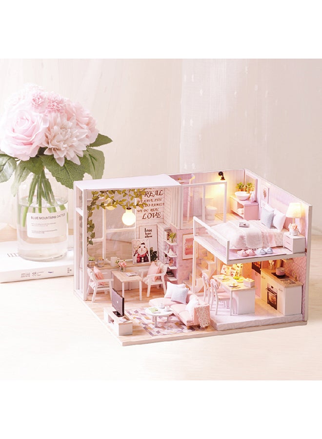 Realistic Mini 3D Diy Craft Miniature Dollhouse With Furniture Wooden House Room Toy Kit For Kids  - Image 3