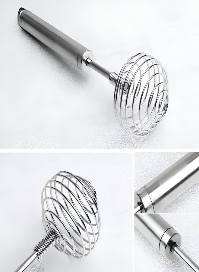 INKIES Handheld Steel Wire Egg Whisk Hand Egg Mixer Eggbeater Whisking Blender Stirring Beater Milk Cream Frother Flour Stirrer for Family Restaurant Kitchen - Image 3