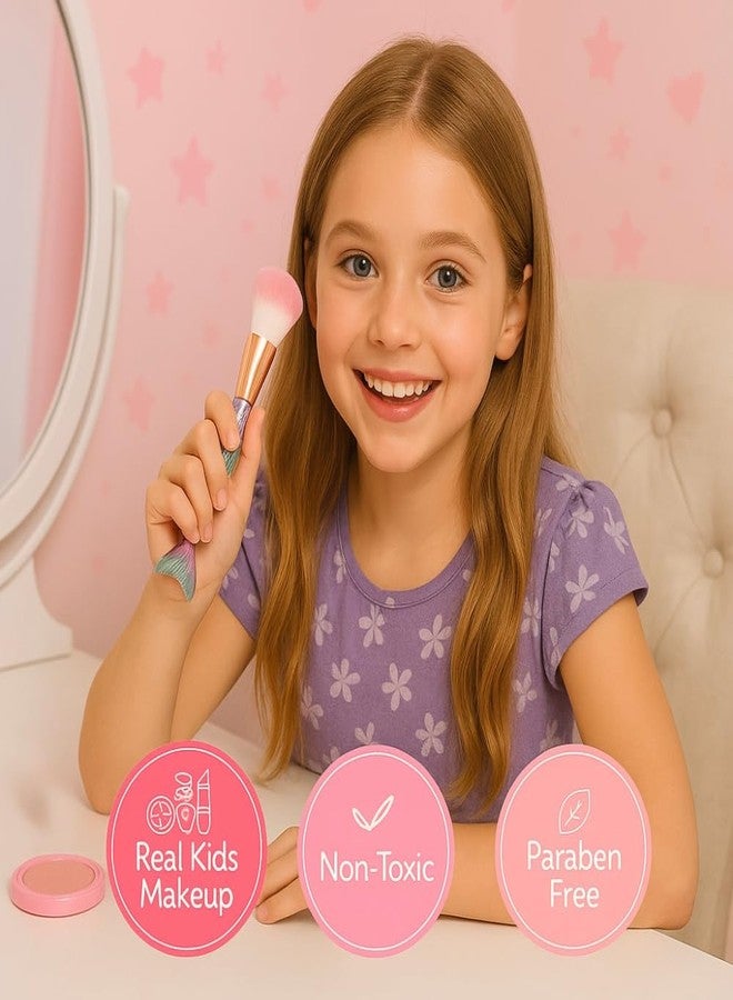 Linivya Makeup Kit for Girls & Teens - 16 PCS Washable & Non-Toxic Beauty Set with Cute Kuromi White Sling Bag - Safe and Easily washable for Ages 7-16 years old - Gift Set with Brushes, Lip Gloss, Eyeshadow & More - Image 4