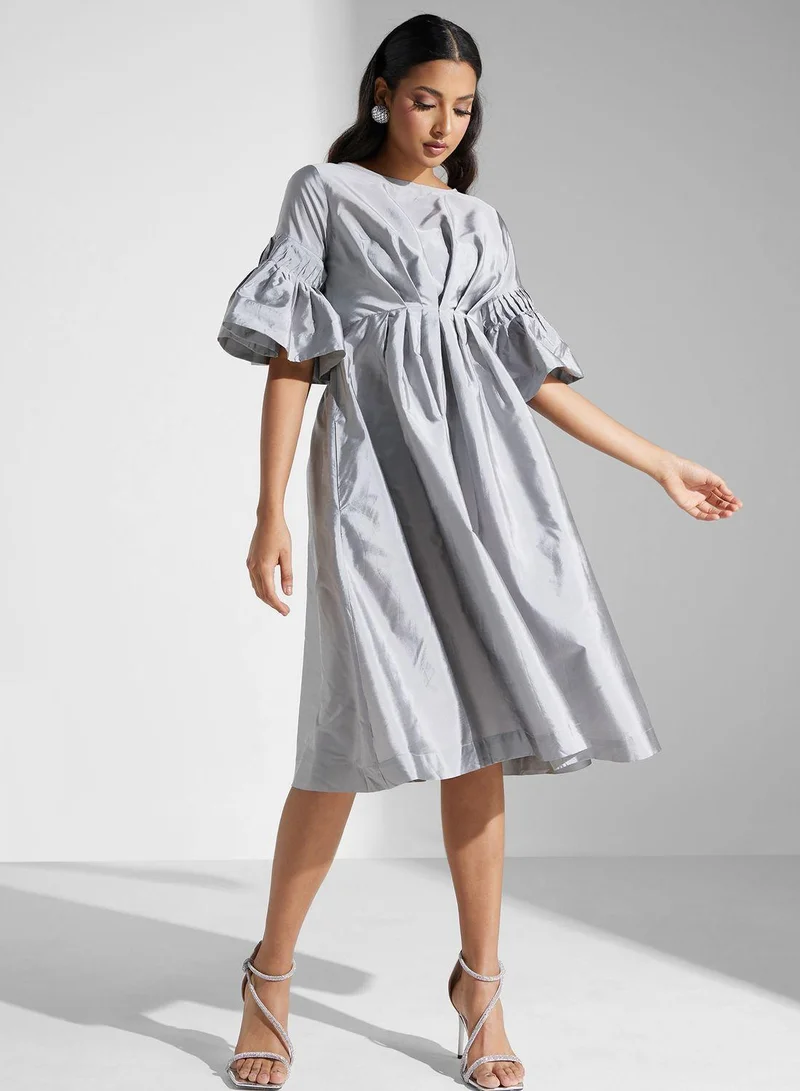 SINOIR Satin A-Line Dress