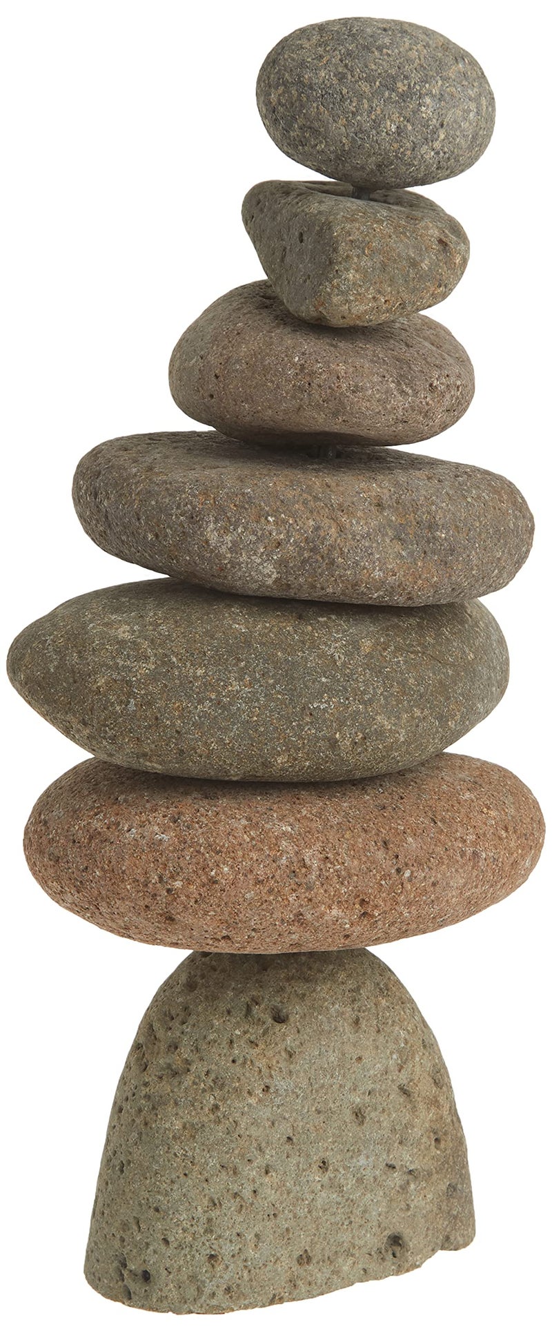 Ancient Graffiti Large 7Stone Natural River Stone Cairn 11 inches