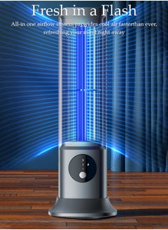 DUNISO Tower Fan for Bedroom,3 Speed Adjustable Vertical typehorizontal type dual-purpose Desk Fan, Bladeless Portable Fan for Bedroom Office Home  - Image 5